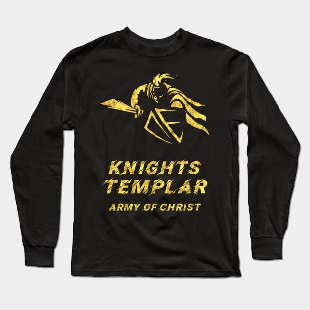 ✝ Knights Templar ✝ Army of CHRIST ✟ Unique Epic Medieval Holy Warrior Long Sleeve T-Shirt by Naumovski